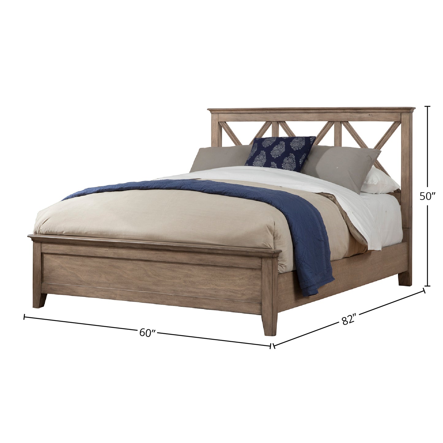 Potter Full Size Panel Bed, French Truffle