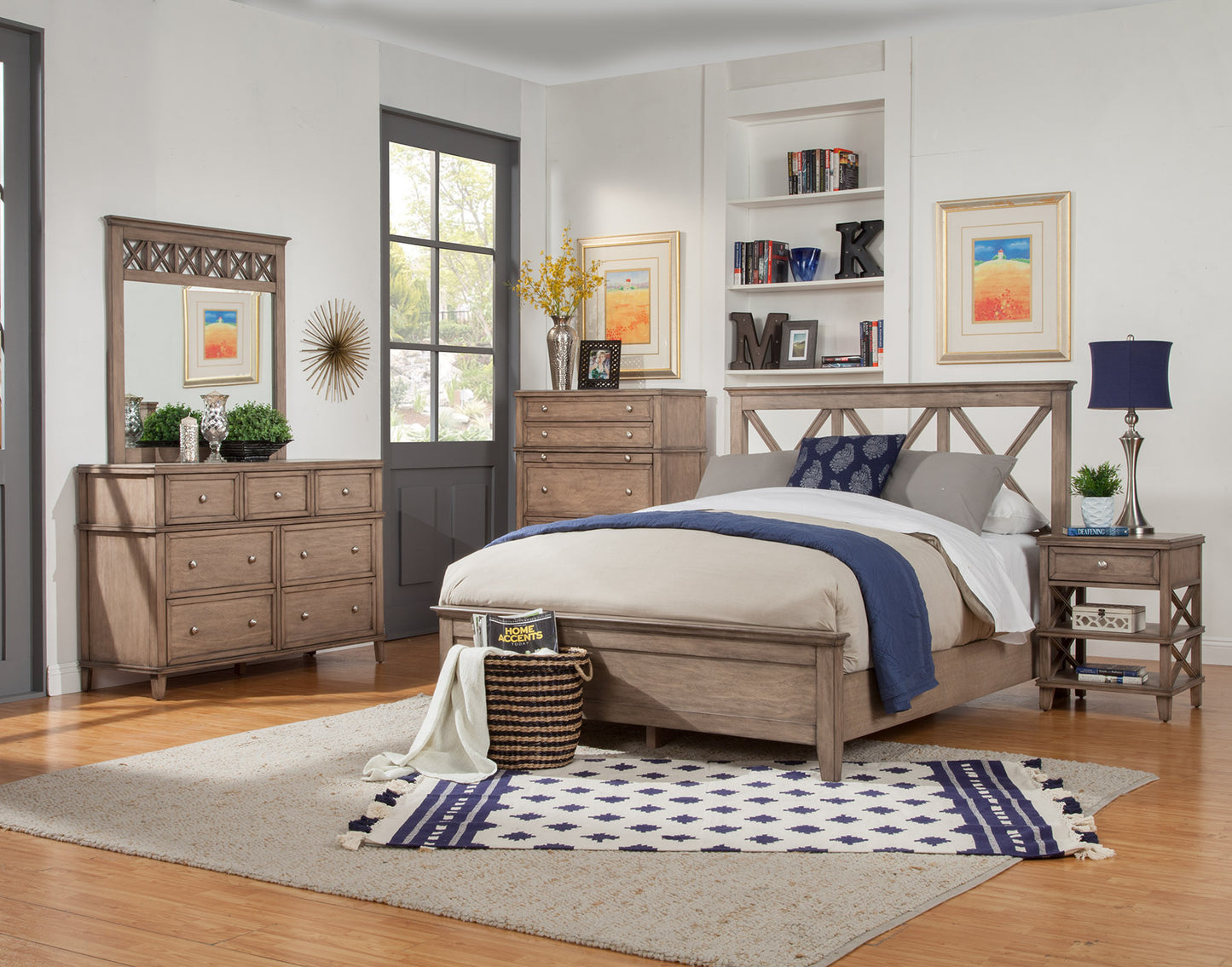Potter Full Size Panel Bed, French Truffle