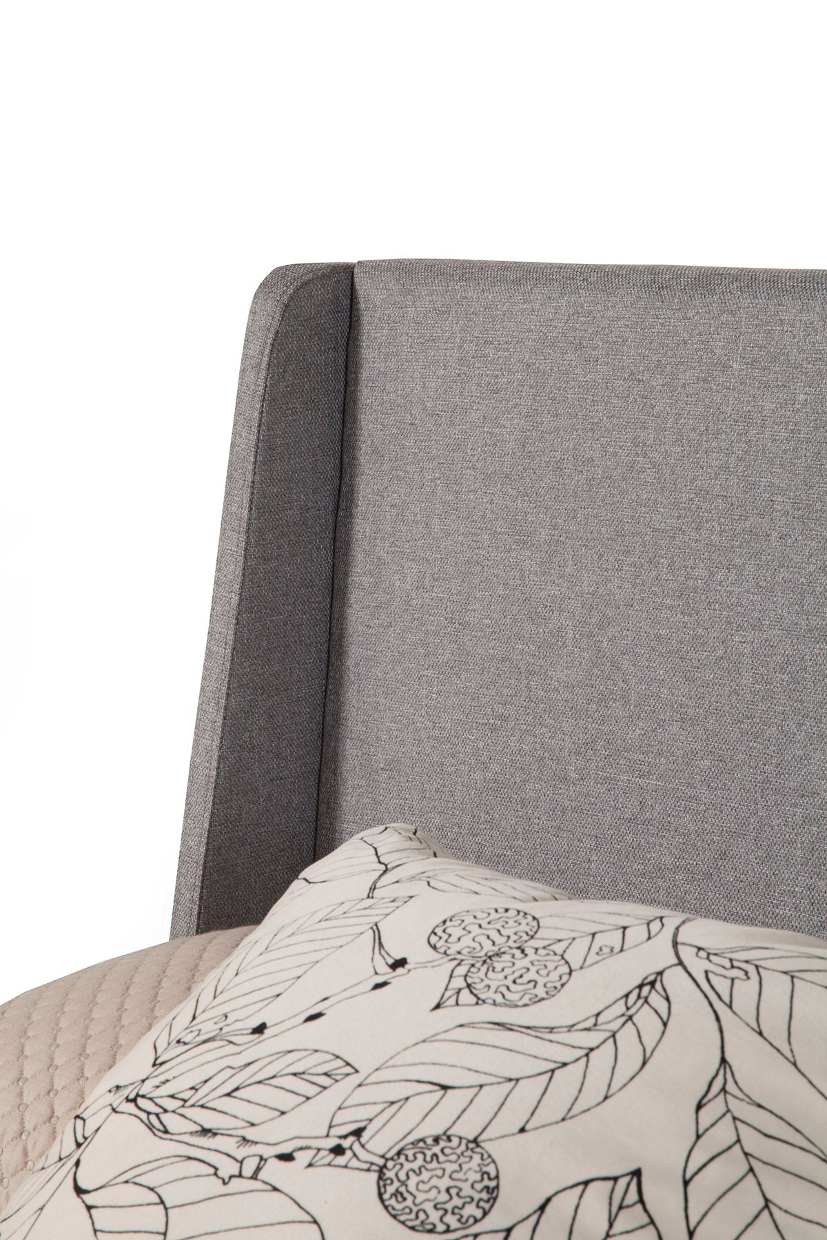 Amber California King Upholstered Bed, Grey Linen