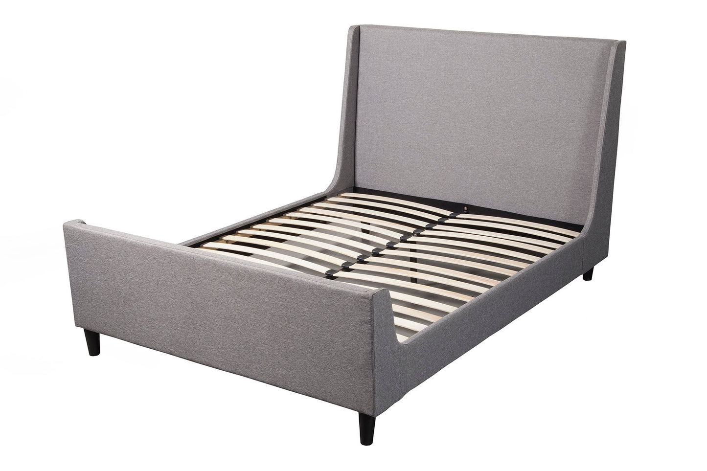 Amber California King Upholstered Bed, Grey Linen