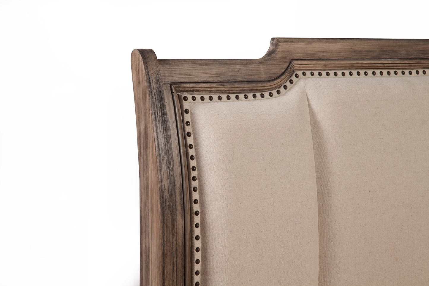 Melbourne California King Sleigh Bed w/Upholstered Headboard, French Truffle