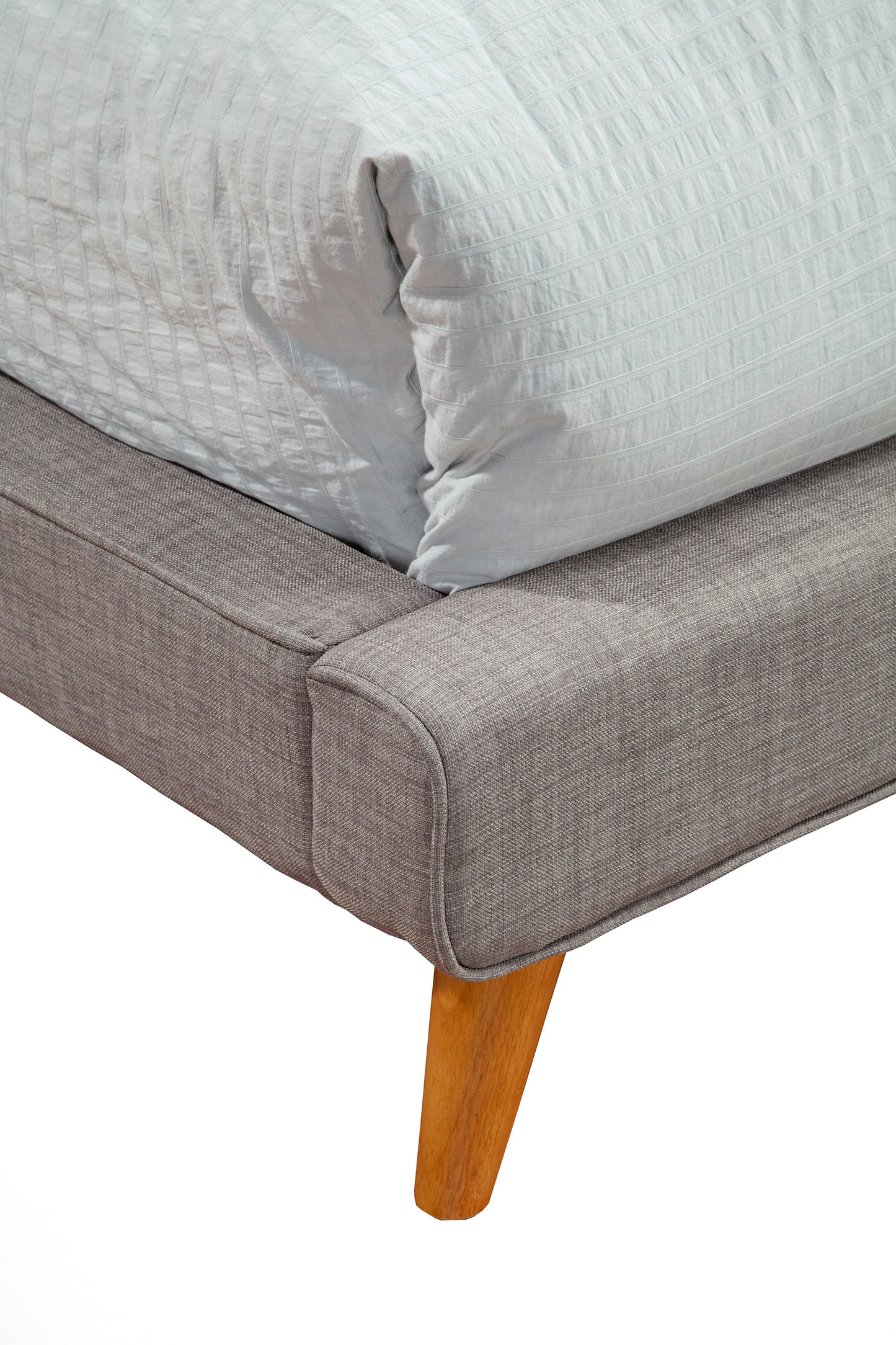 Britney Full Size Upholstered Platform Bed, Dark Grey