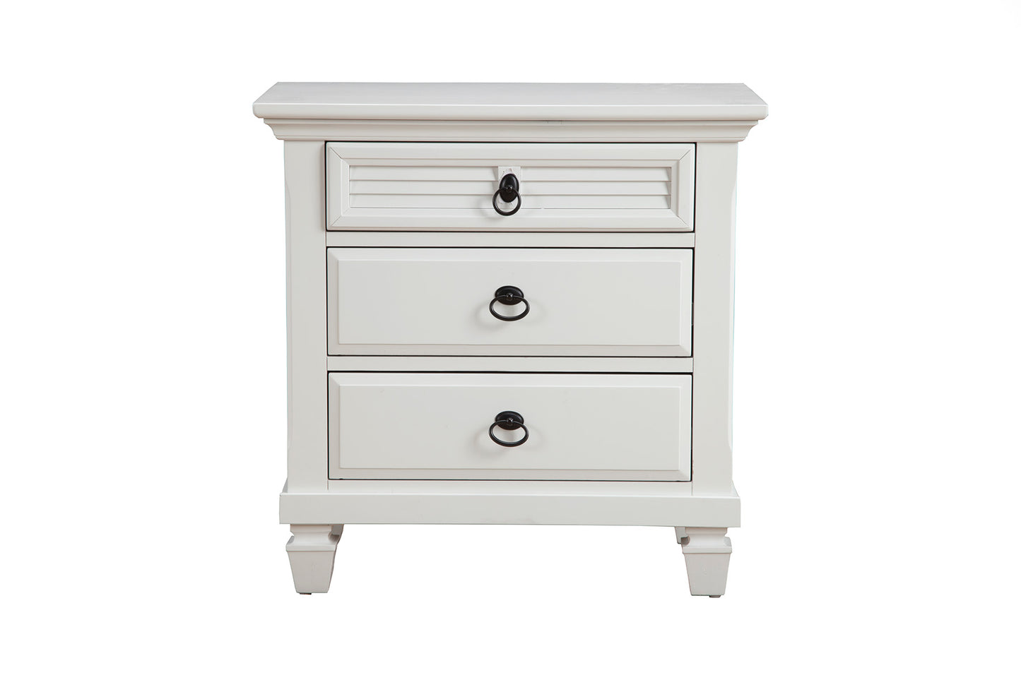 Winchester 3 Drawer Nightstand, White