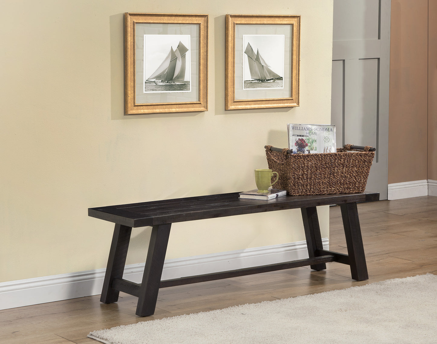 Newberry Bench, Salvaged Grey