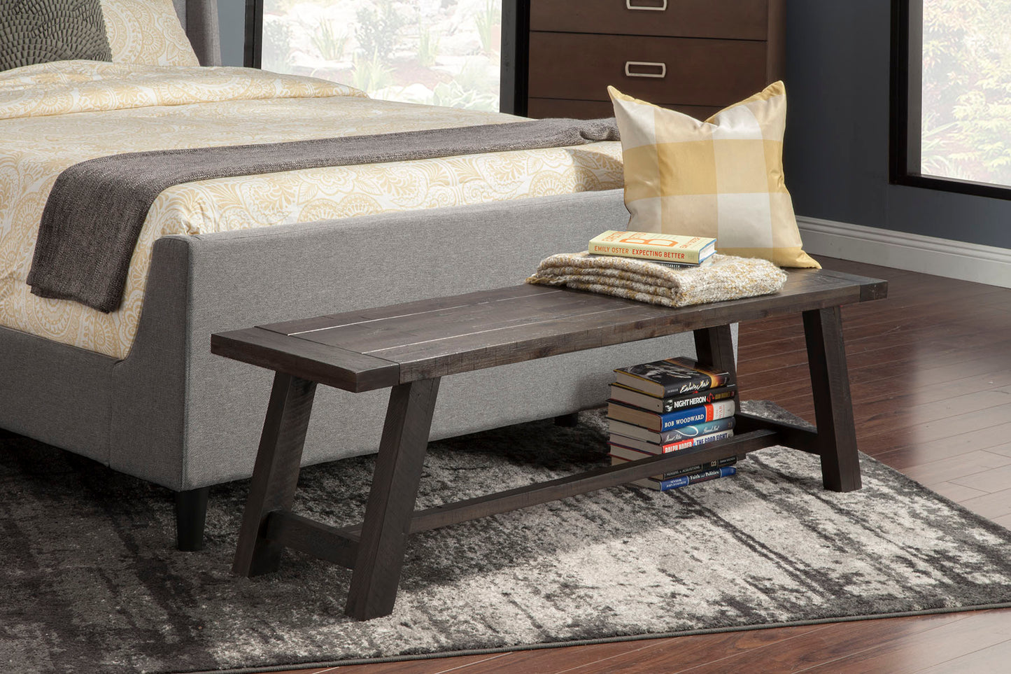 Newberry Bench, Salvaged Grey