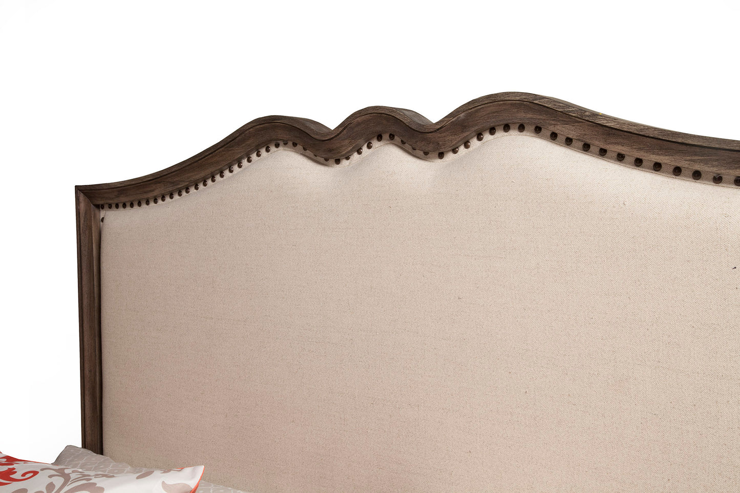 Charleston Queen Panel Bed w/Upholstered Head & Footboard, Antique Grey