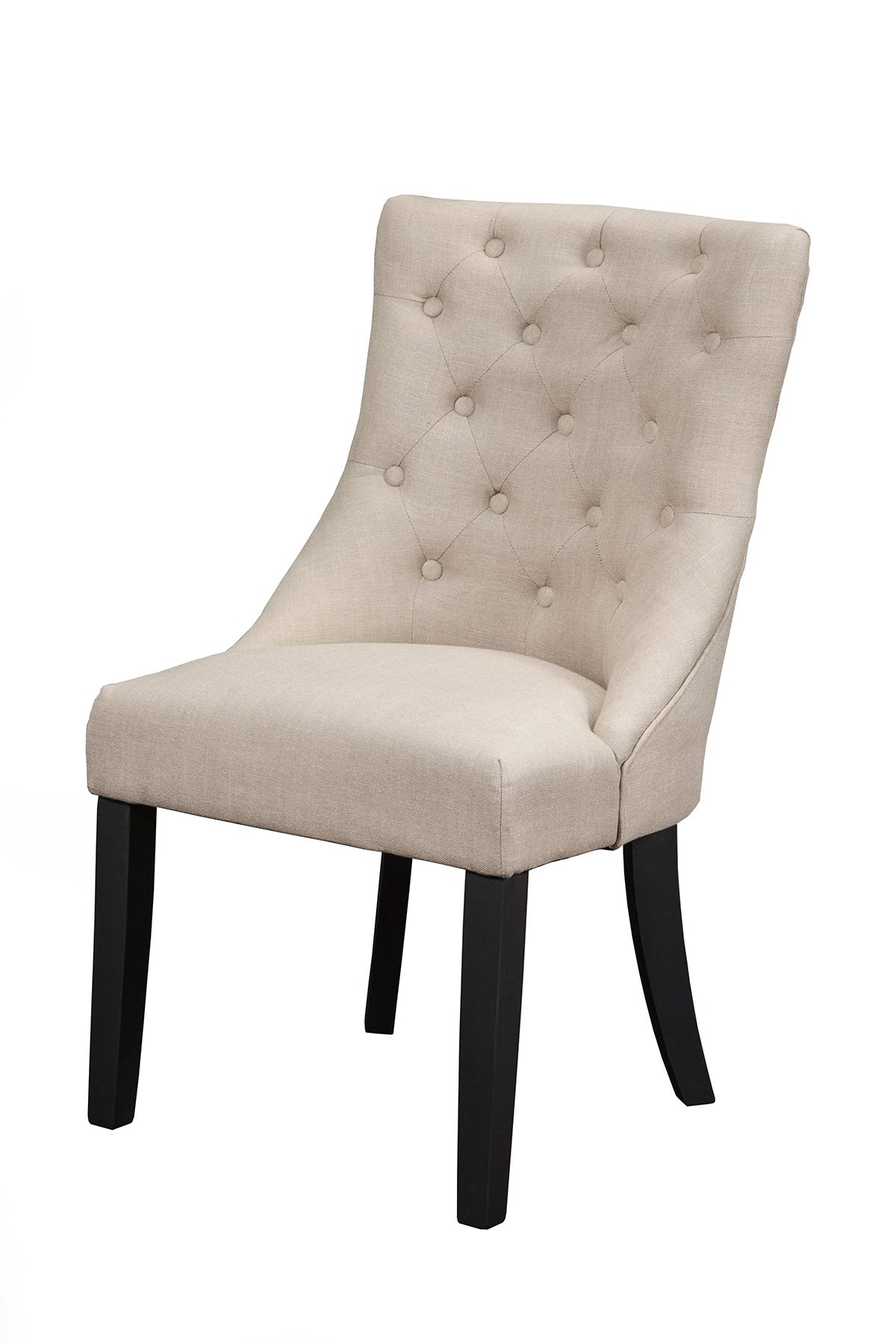 Prairie Set of 2 Upholstered Side Chairs, Cream Linen