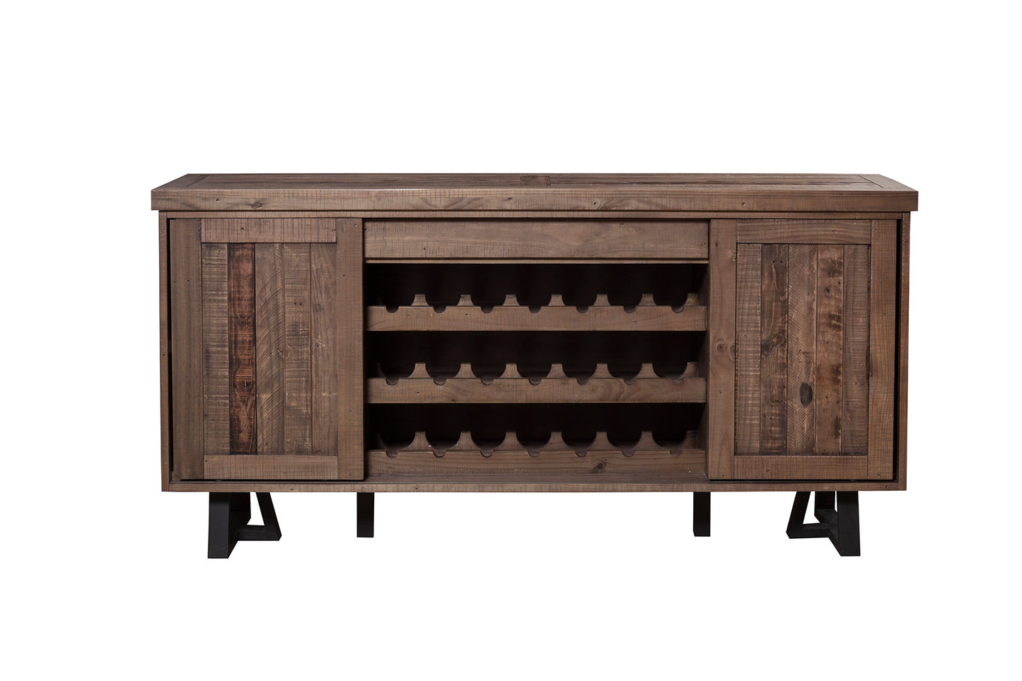 Prairie Sideboard with Wine Holder, Natural/Black