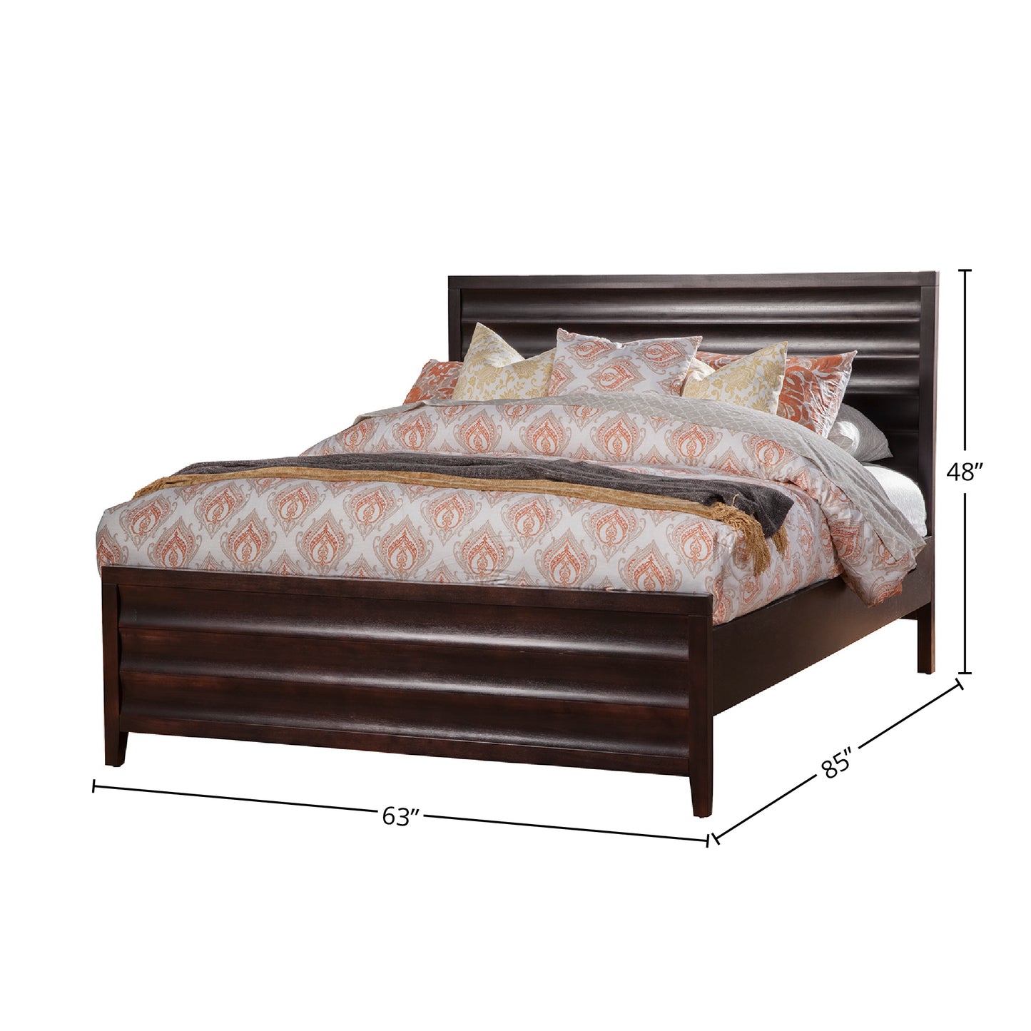 Legacy Queen Panel Bed, Black Cherry