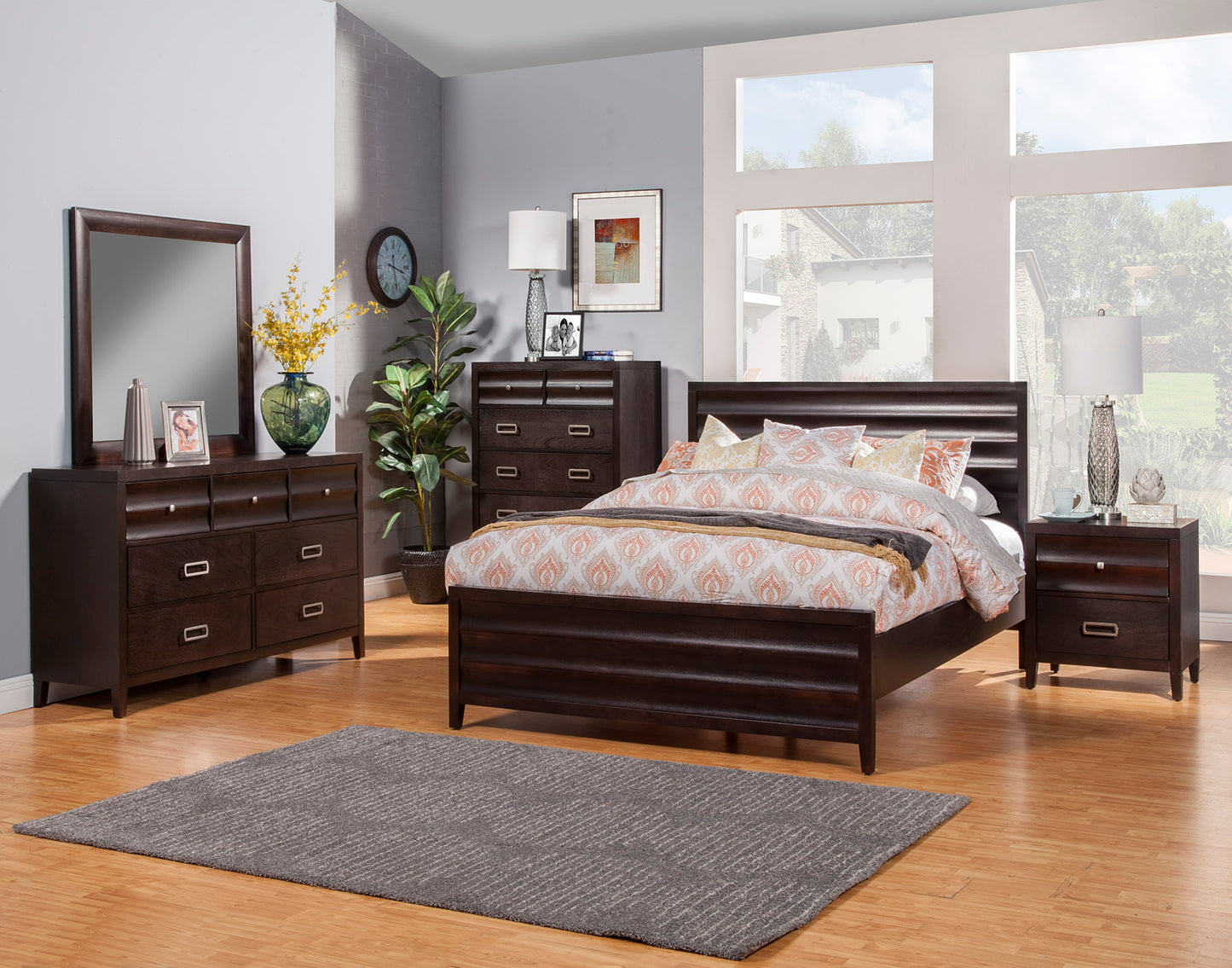 Legacy Standard King Panel Bed, Black Cherry