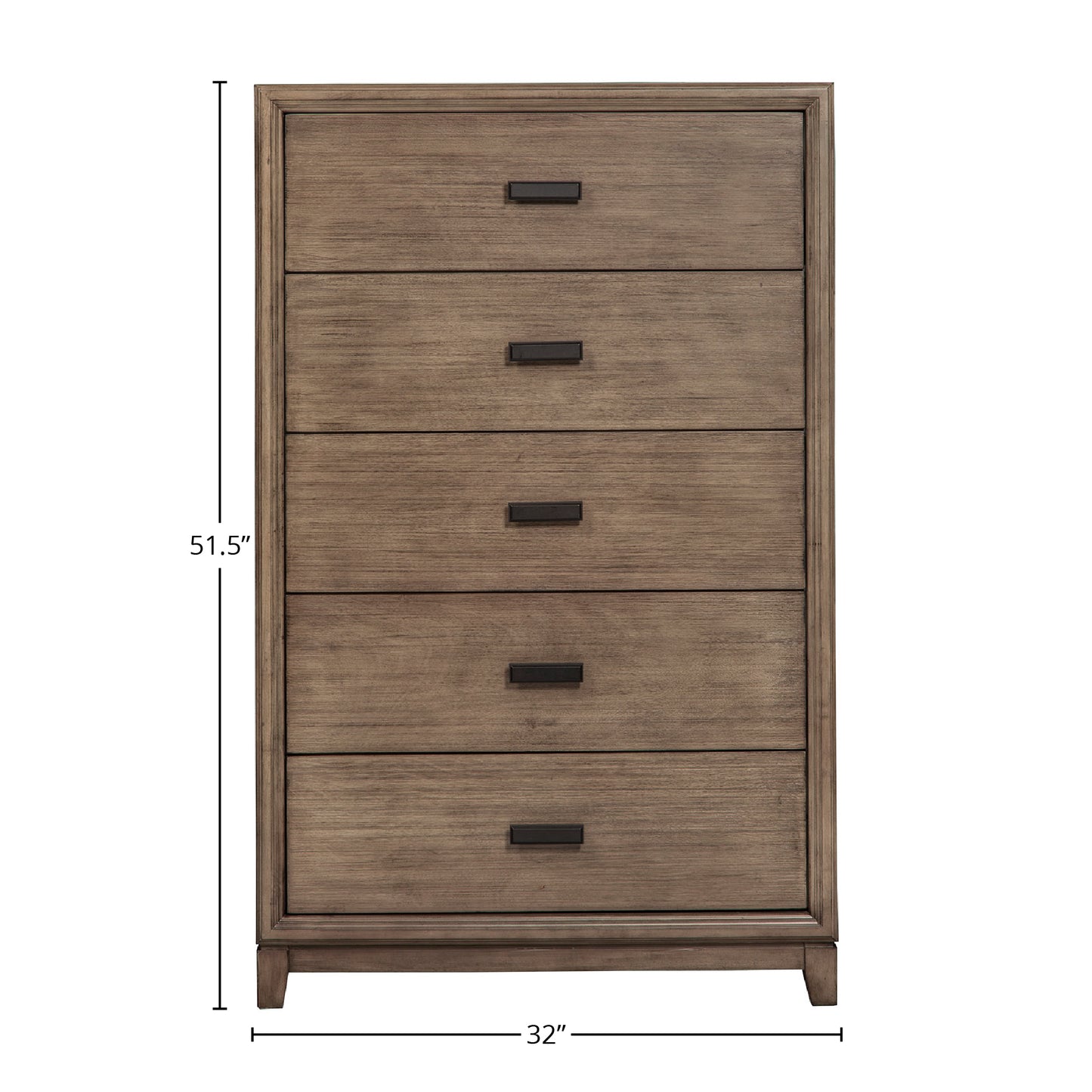 Camilla 5 Drawer Chest, Antique Grey