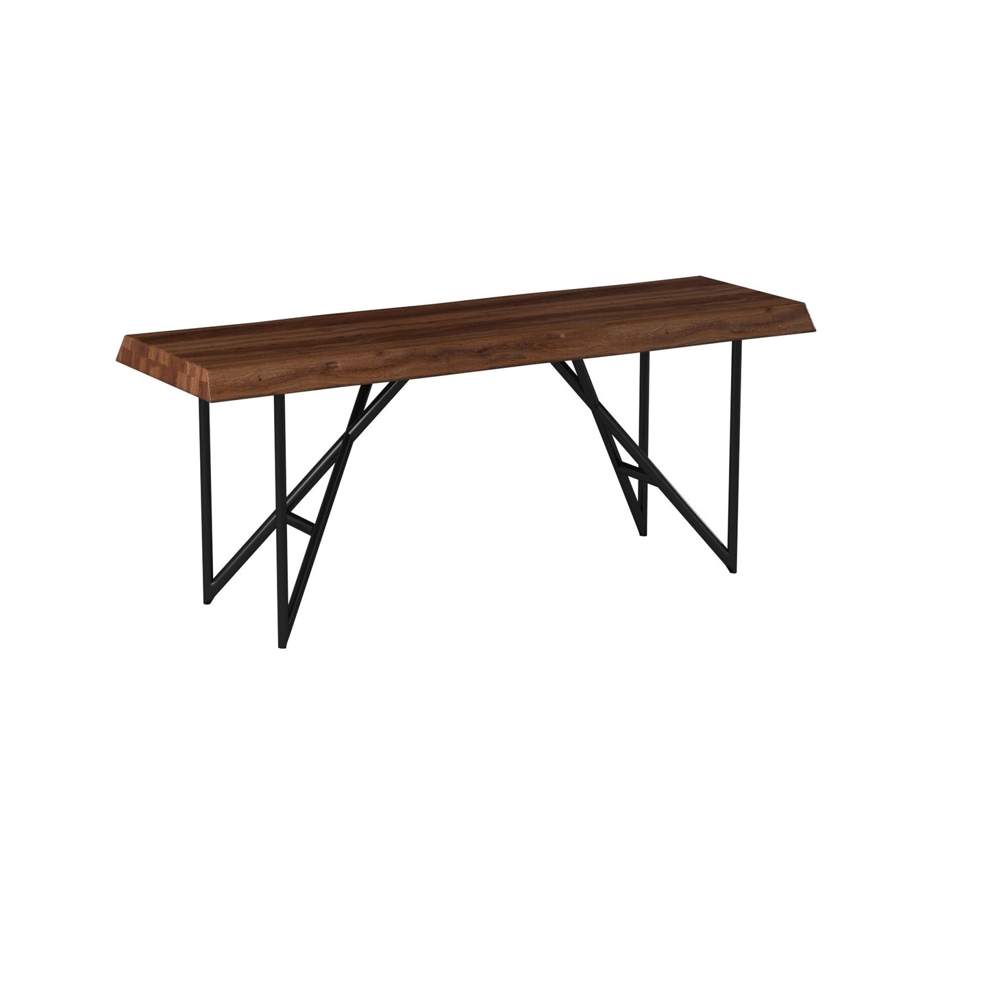 Live Edge Bench, Light Walnut