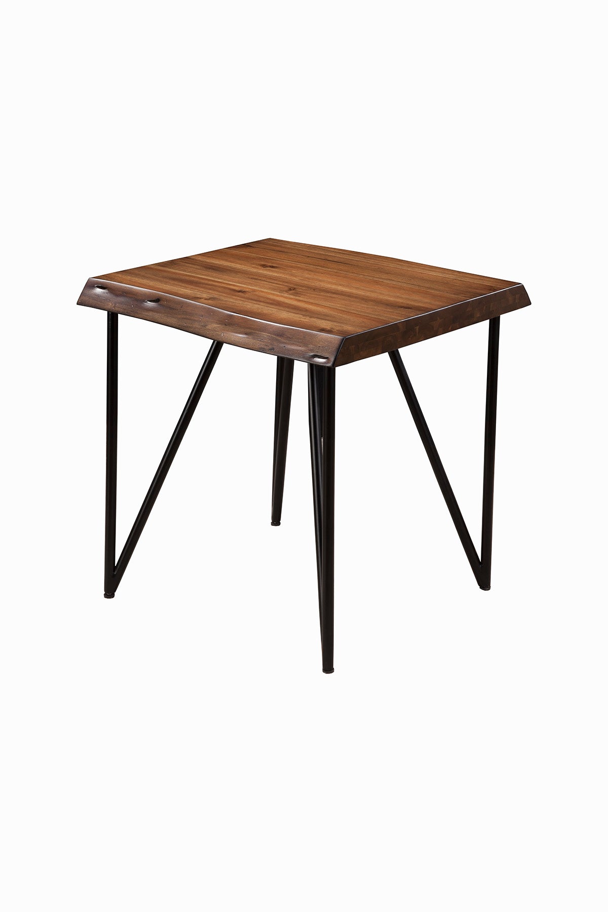 Live Edge End/Lamp Table, Light Walnut