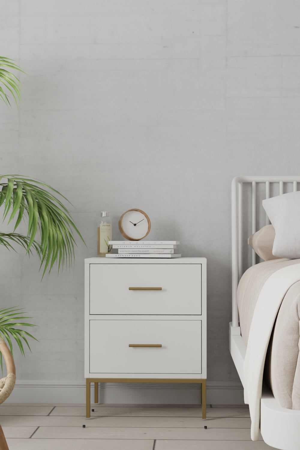 Madelyn Two Drawer Nightstand