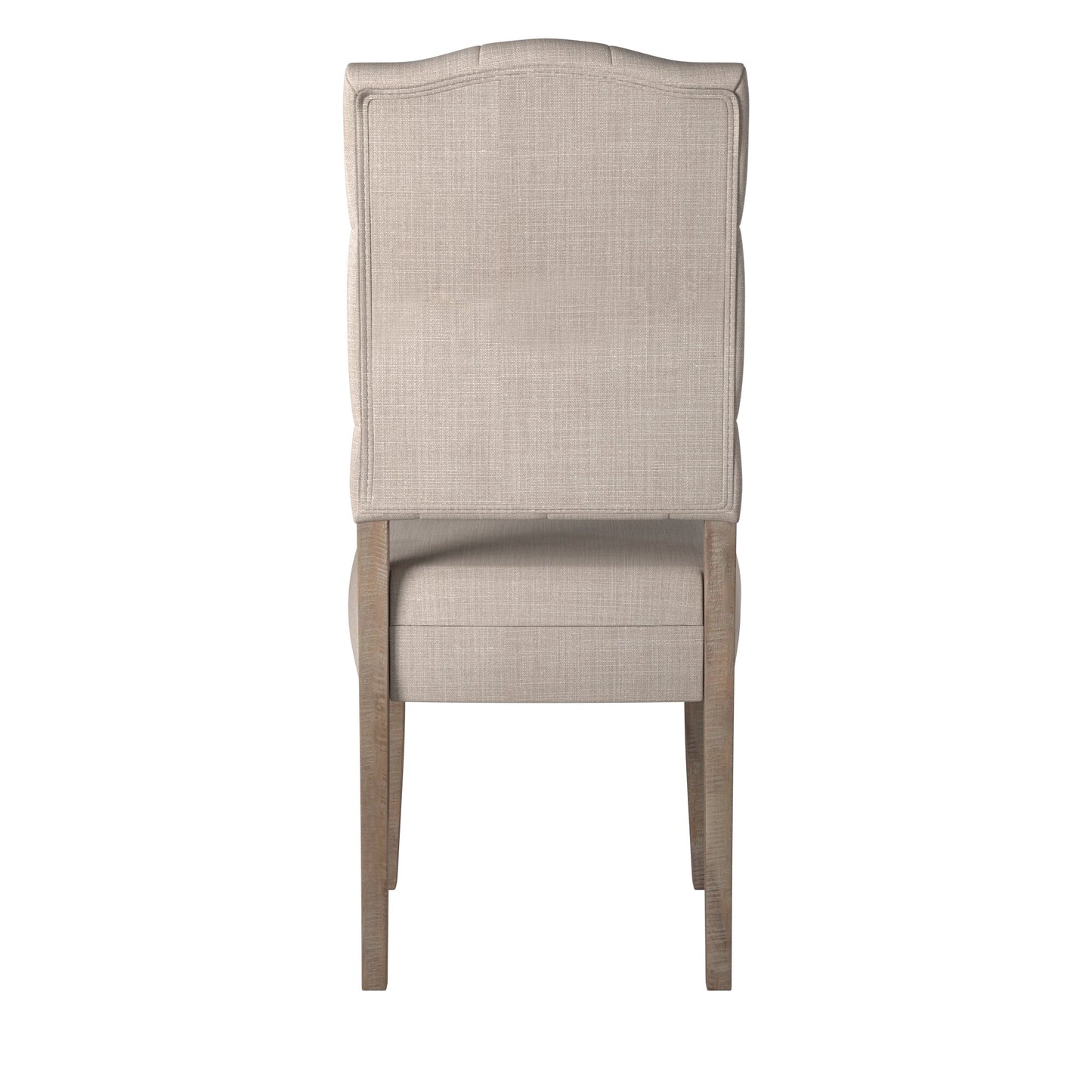 Newberry Set of 2 Button Tufted Parson Chairs, Weathered Natural