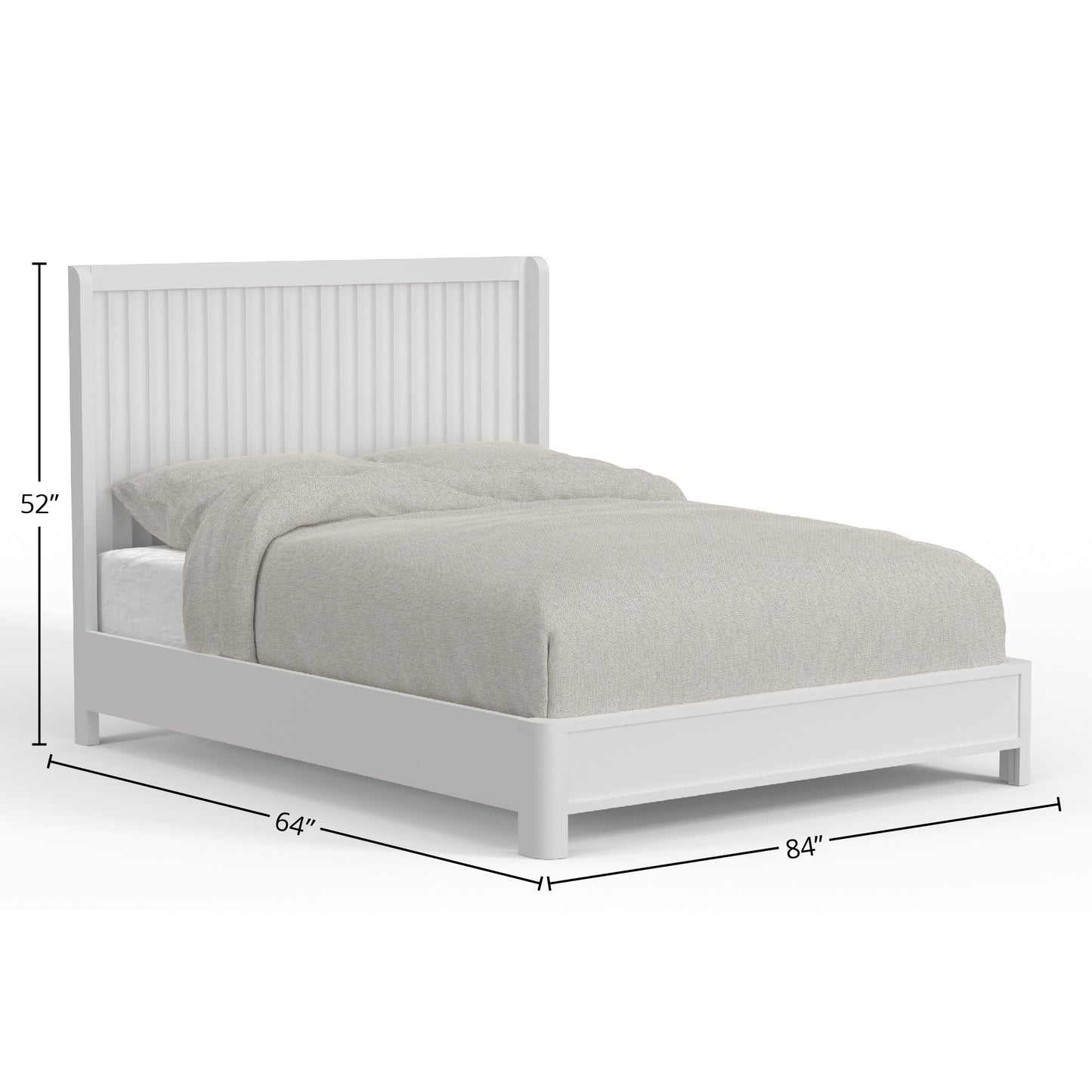 Stapleton Queen Panel Bed, White
