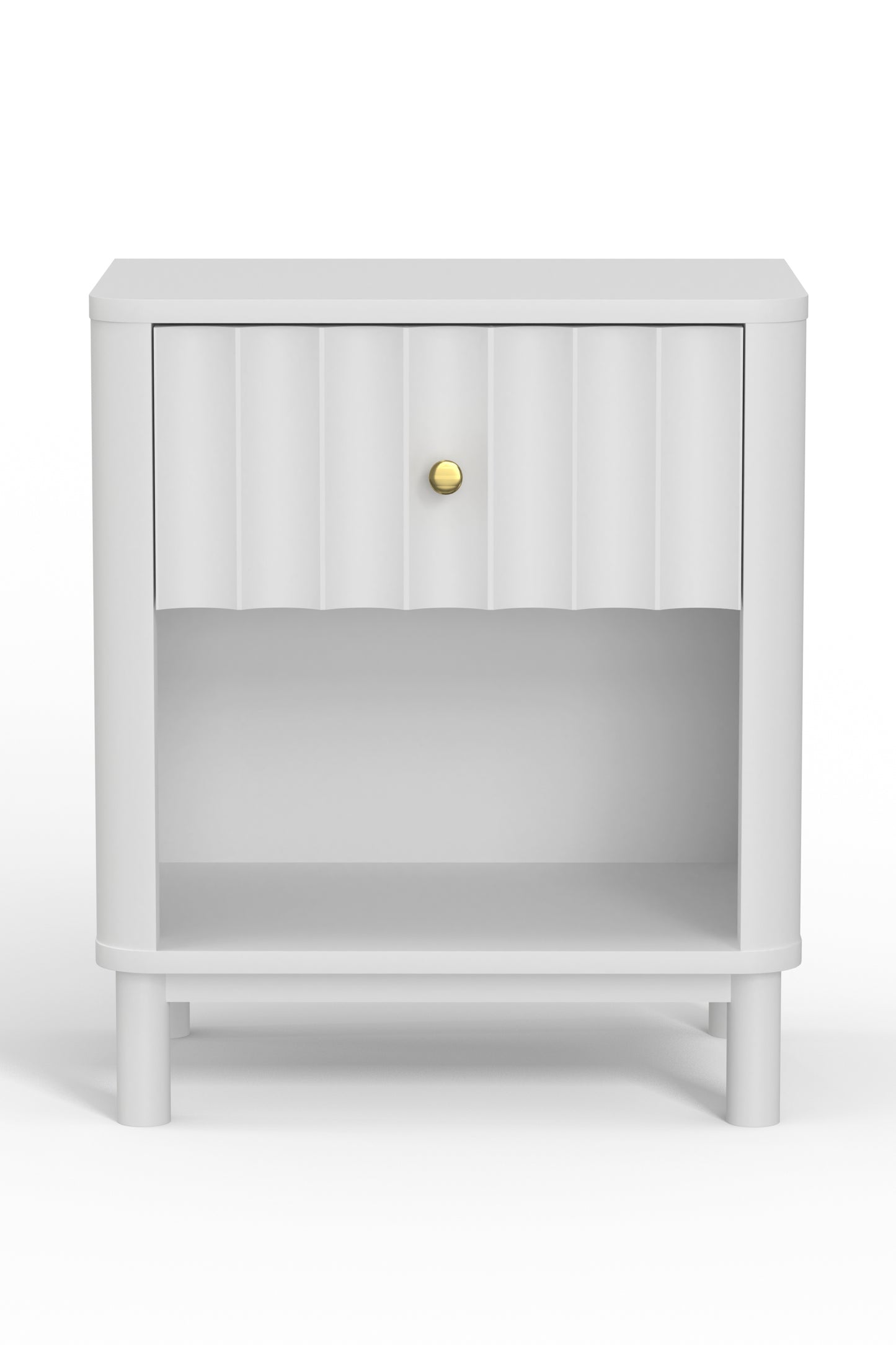Stapleton 1 Drawer Nightstand, White