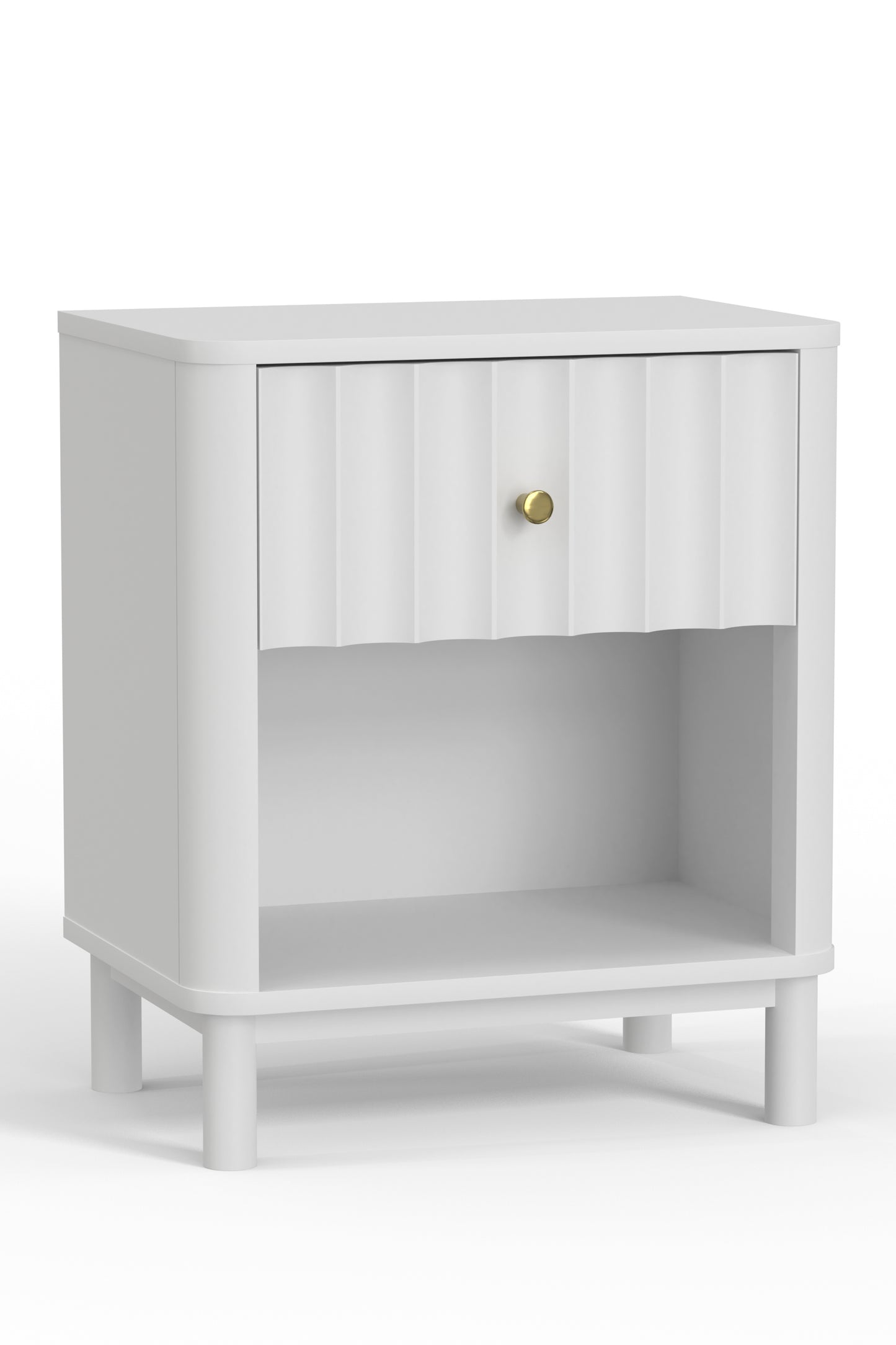 Stapleton 1 Drawer Nightstand, White