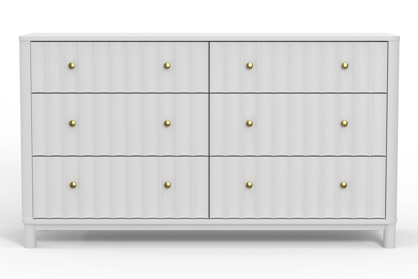 Stapleton 6 Drawer Dresser, White