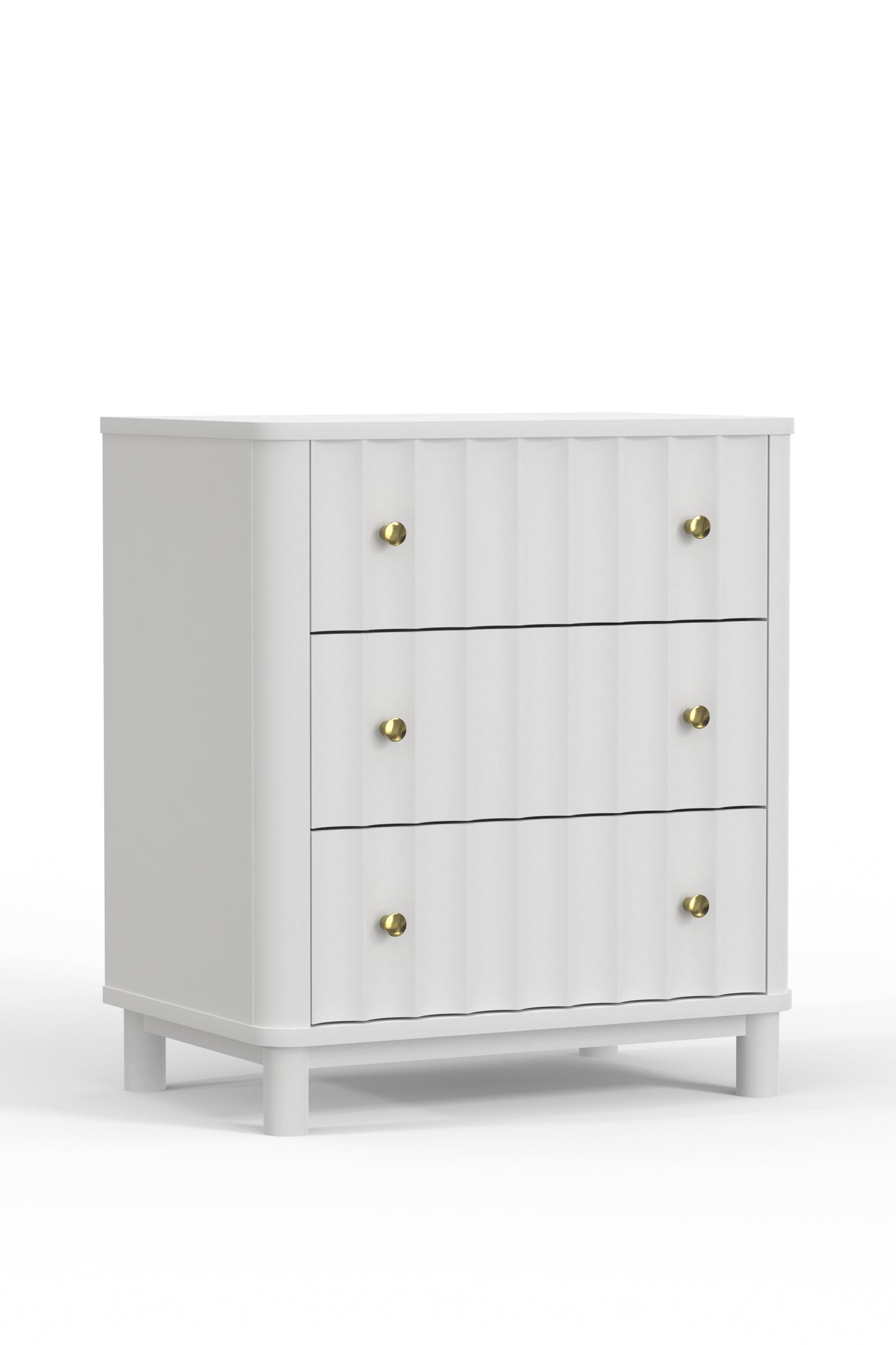 Stapleton 3 Drawer Small Chest, White