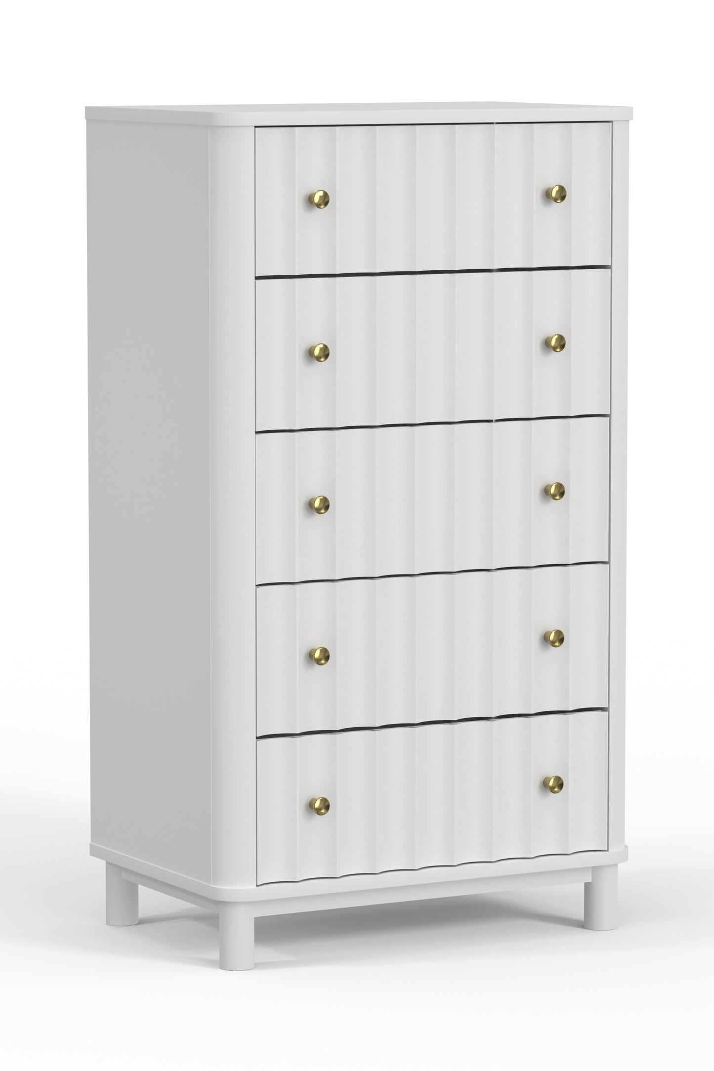 Stapleton 5 Drawer Chest, White