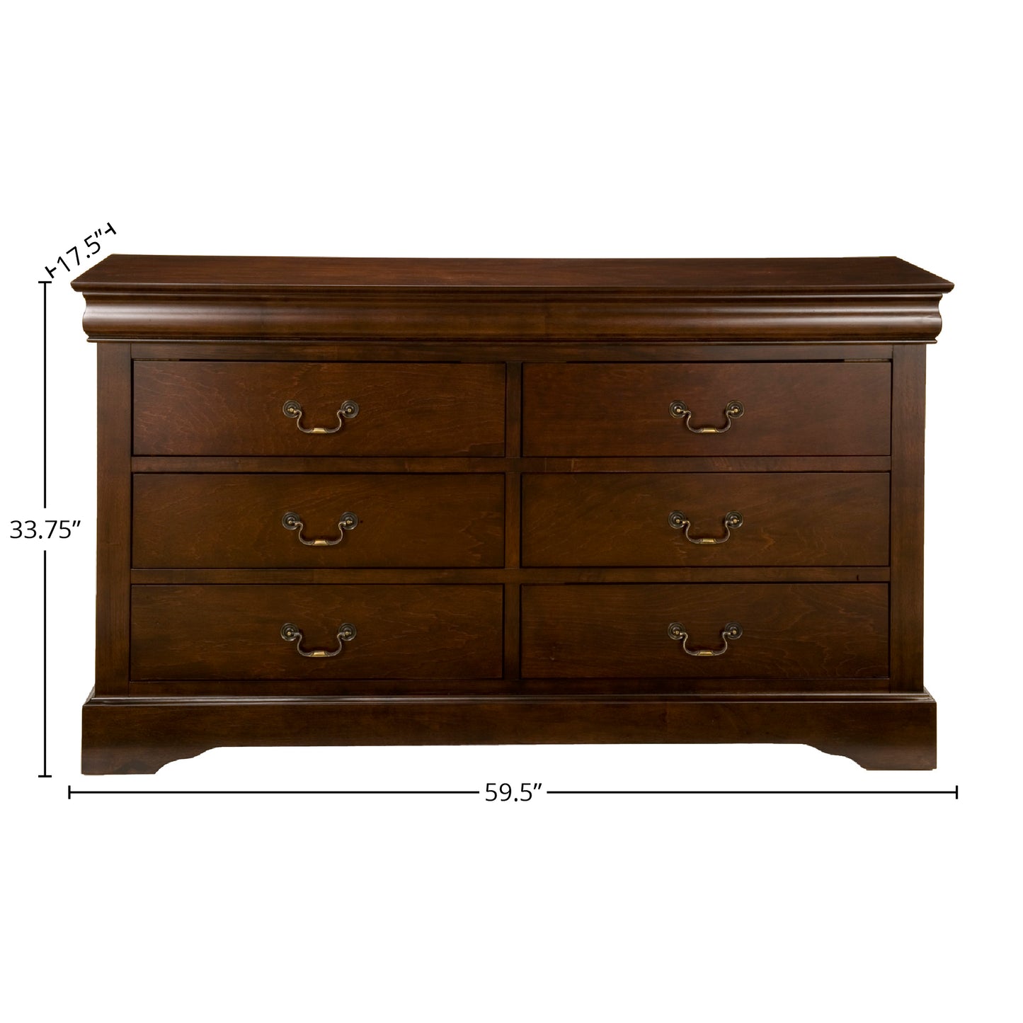 West Haven 6 Drawer Dresser, Cappuccino