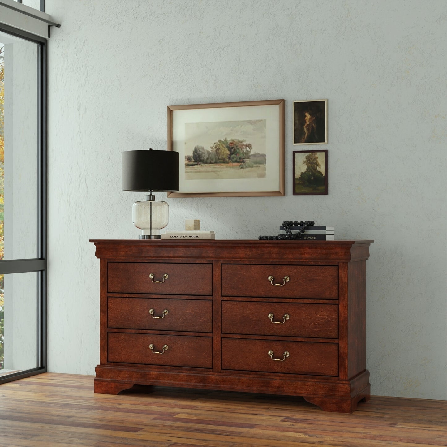 West Haven 6 Drawer Dresser, Cappuccino