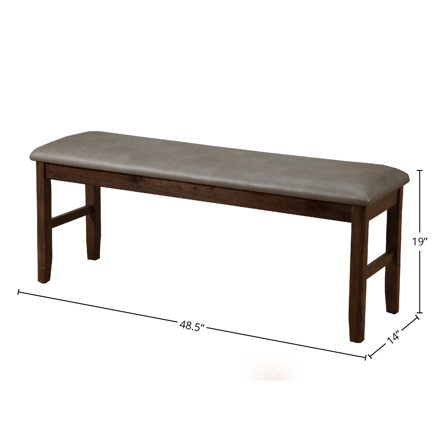 Emery Dining Bench, Walnut