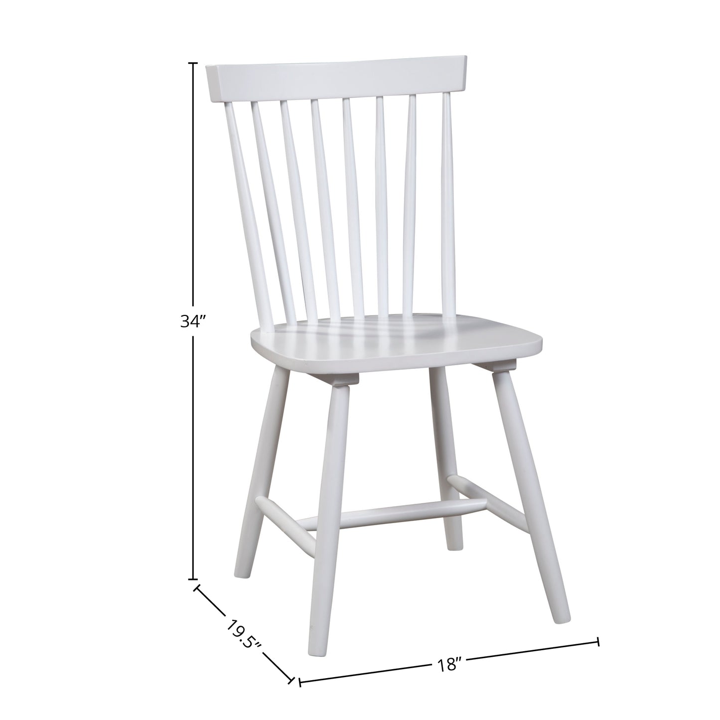 Lyra Set of 2 Side Chairs, White