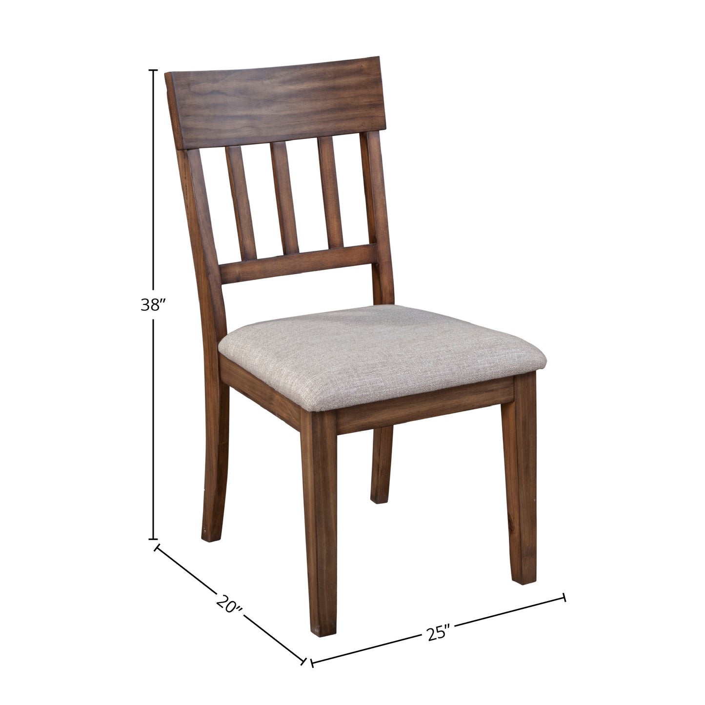 "Donham Set of 2 Side Chairs, Brown"