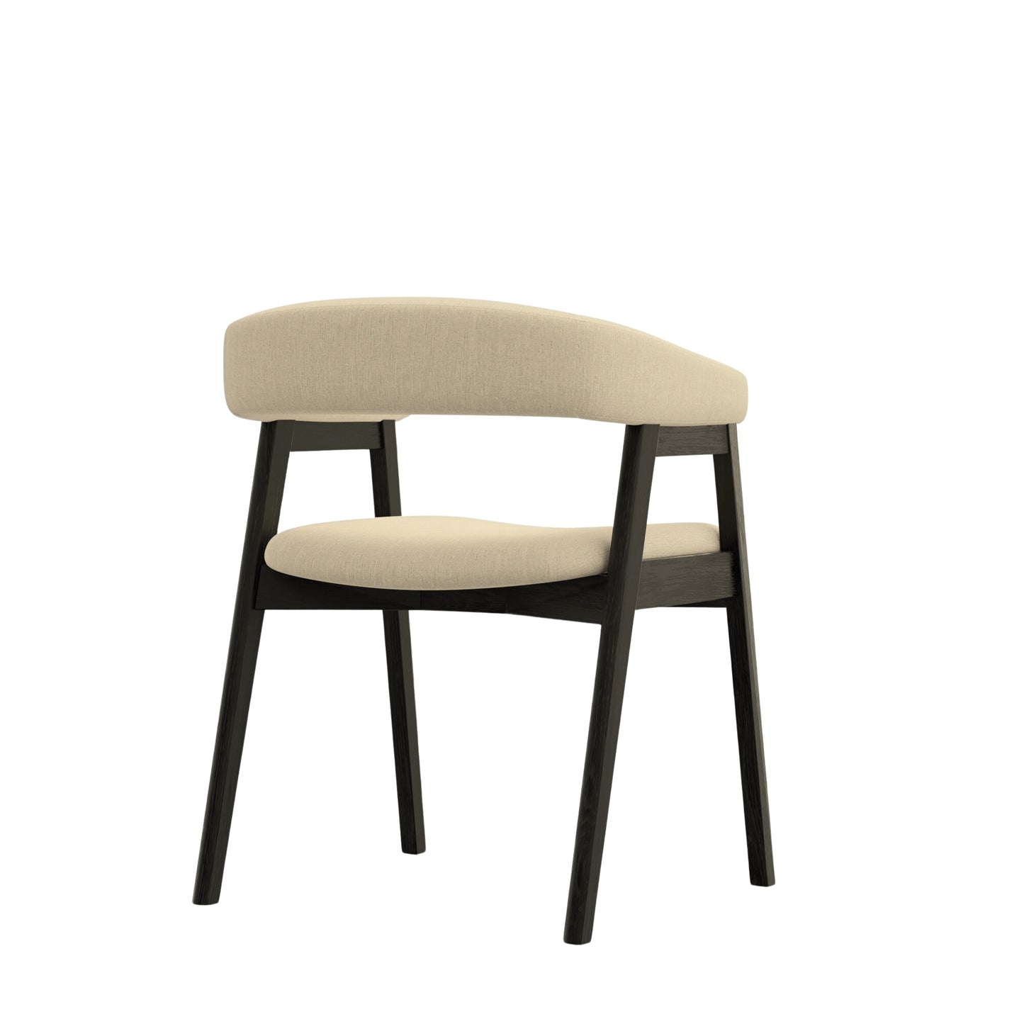 Cove Curved Back Chairs, Vintage Black (Set of 2)