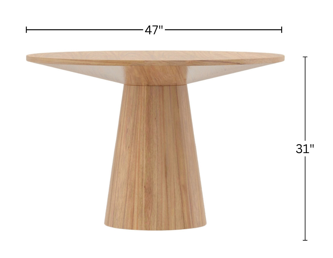 Cove Round 47" Dining Table, Natural