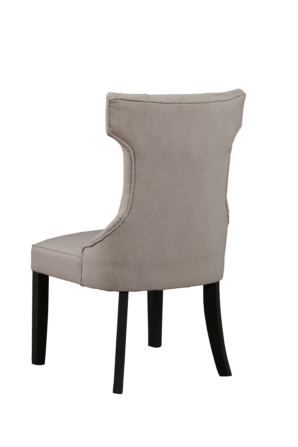 Manchester Set of 2 Upholstered Side Chairs, Light Grey/Black
