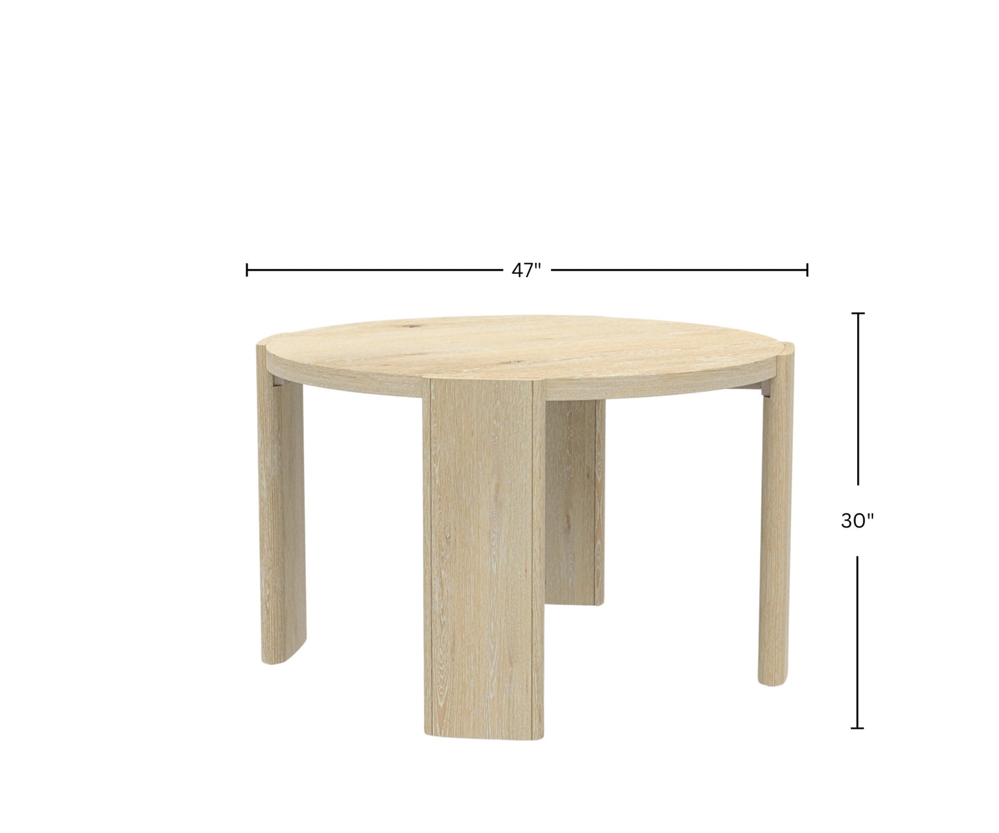 Sloane Round Dining Table, Driftwood