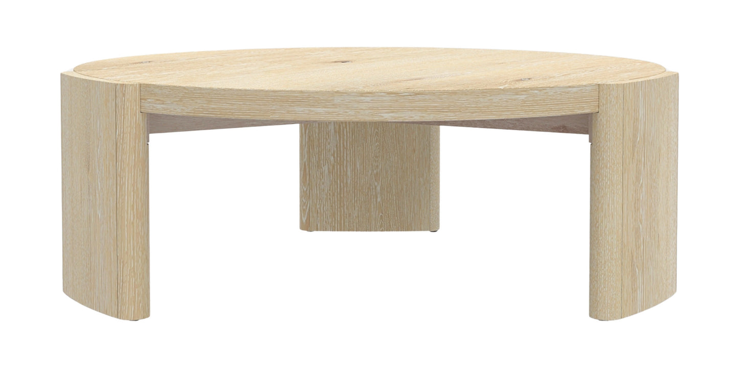 Sloane 42" Round Coffee Table, Driftwood