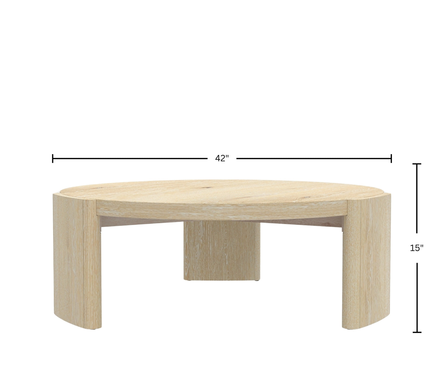 Sloane 42" Round Coffee Table, Driftwood