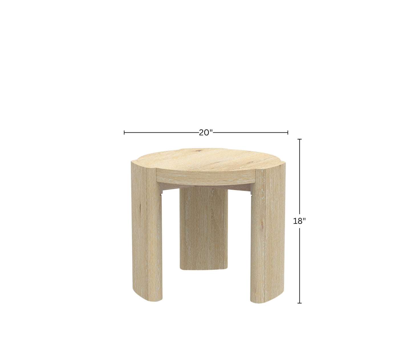 Sloane 20" Round End Table, Driftwood