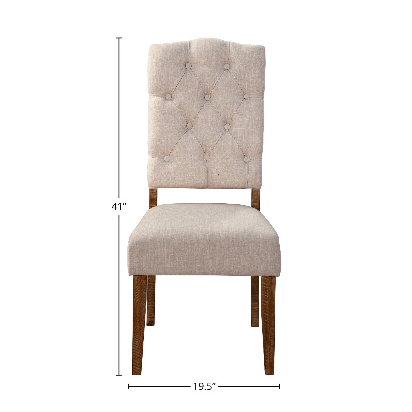 Newberry Set of 2 Side Chairs, Medium Brown