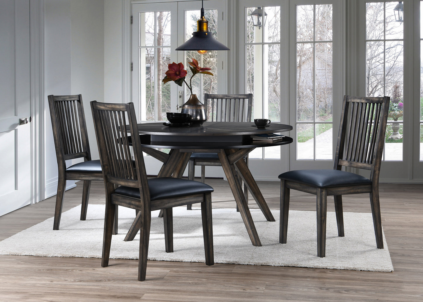 Lennox Round Dining Table, Dark Tobacco