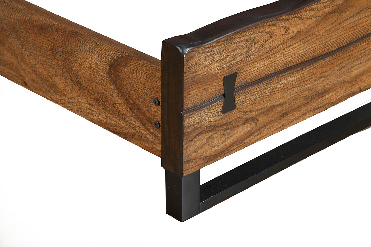 Live Edge Full Size Panel Bed, Tobacco