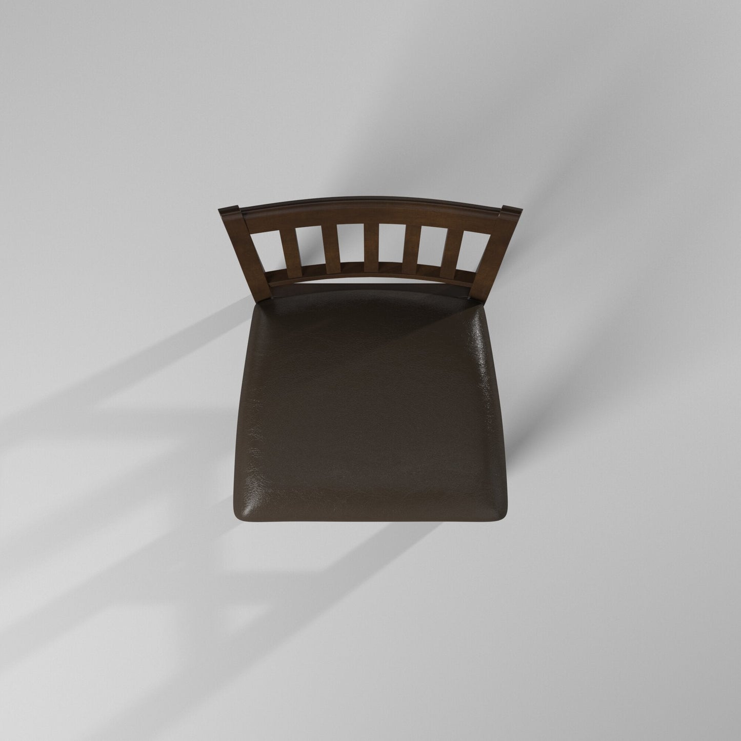 Capitola Set of 2 Faux Leather Pub Chairs, Espresso