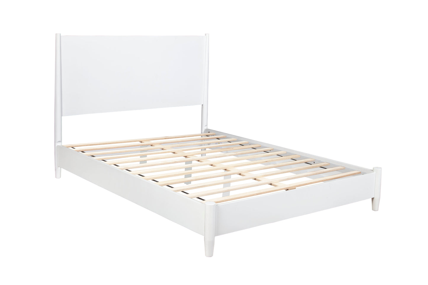 Flynn California King Platform Bed, White