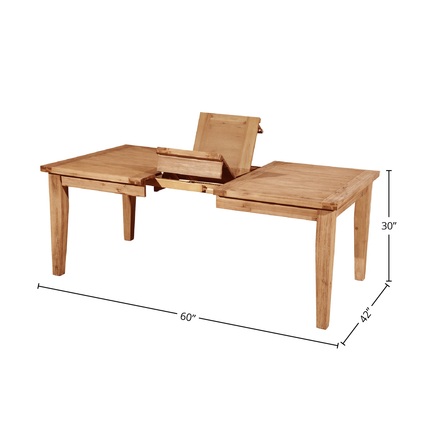 Aspen Extension Dining Table w/Butterfly Leaf, Antique Natural
