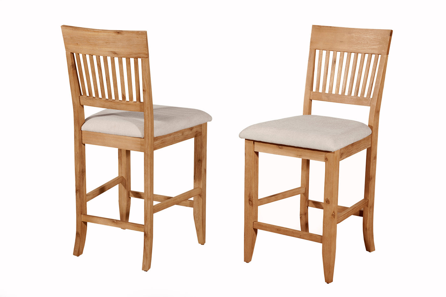 Aspen Set of 2 Pub Chairs, Antique Natural