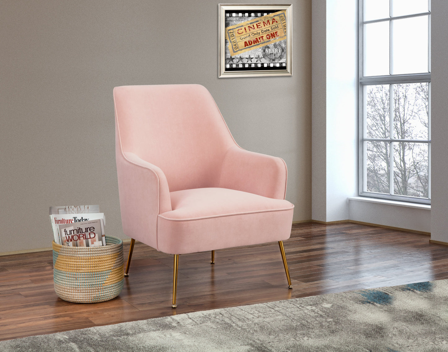 Rebecca Leisure Chair, Pink