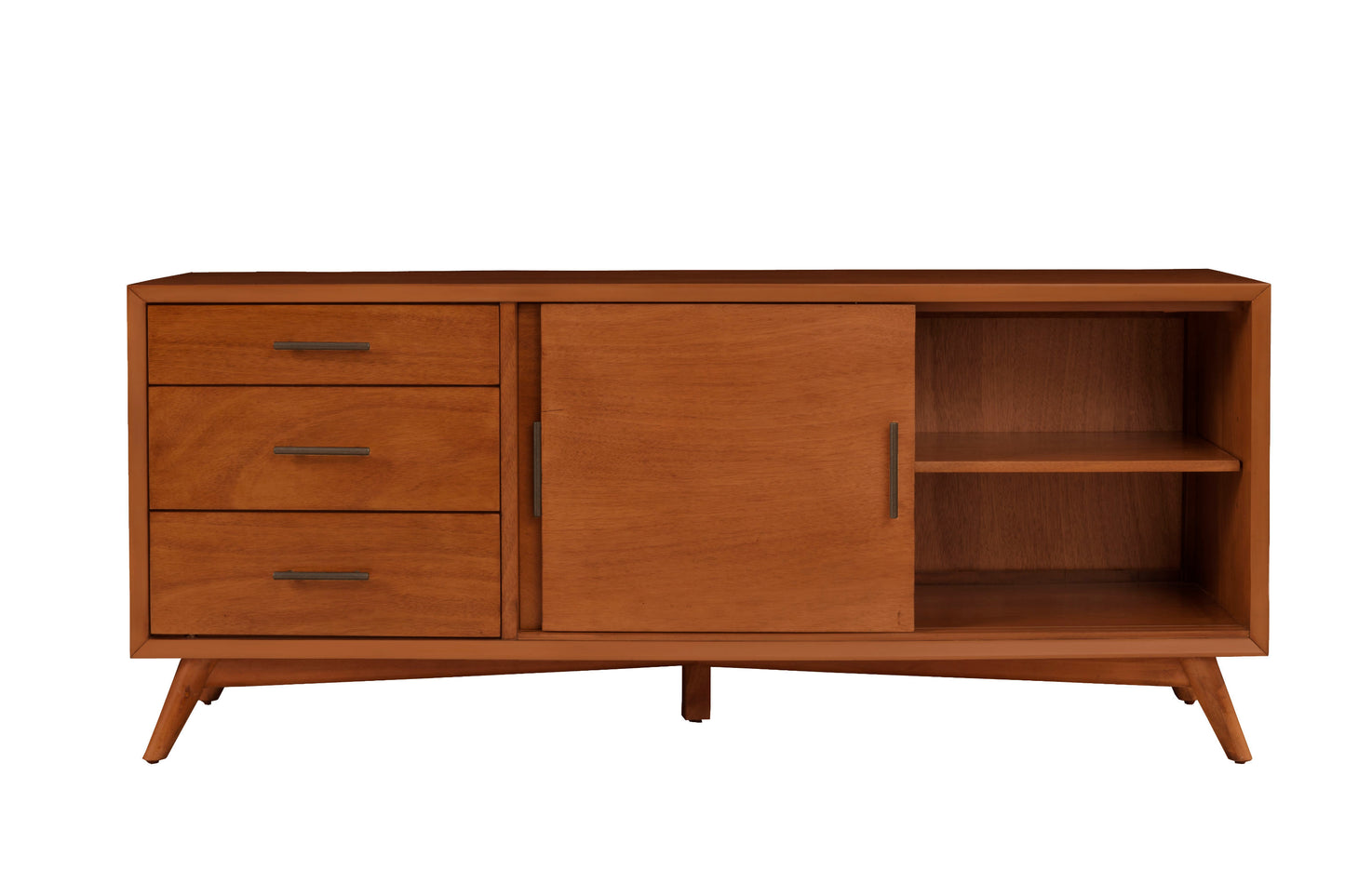 Flynn Large TV Console, Chestnut