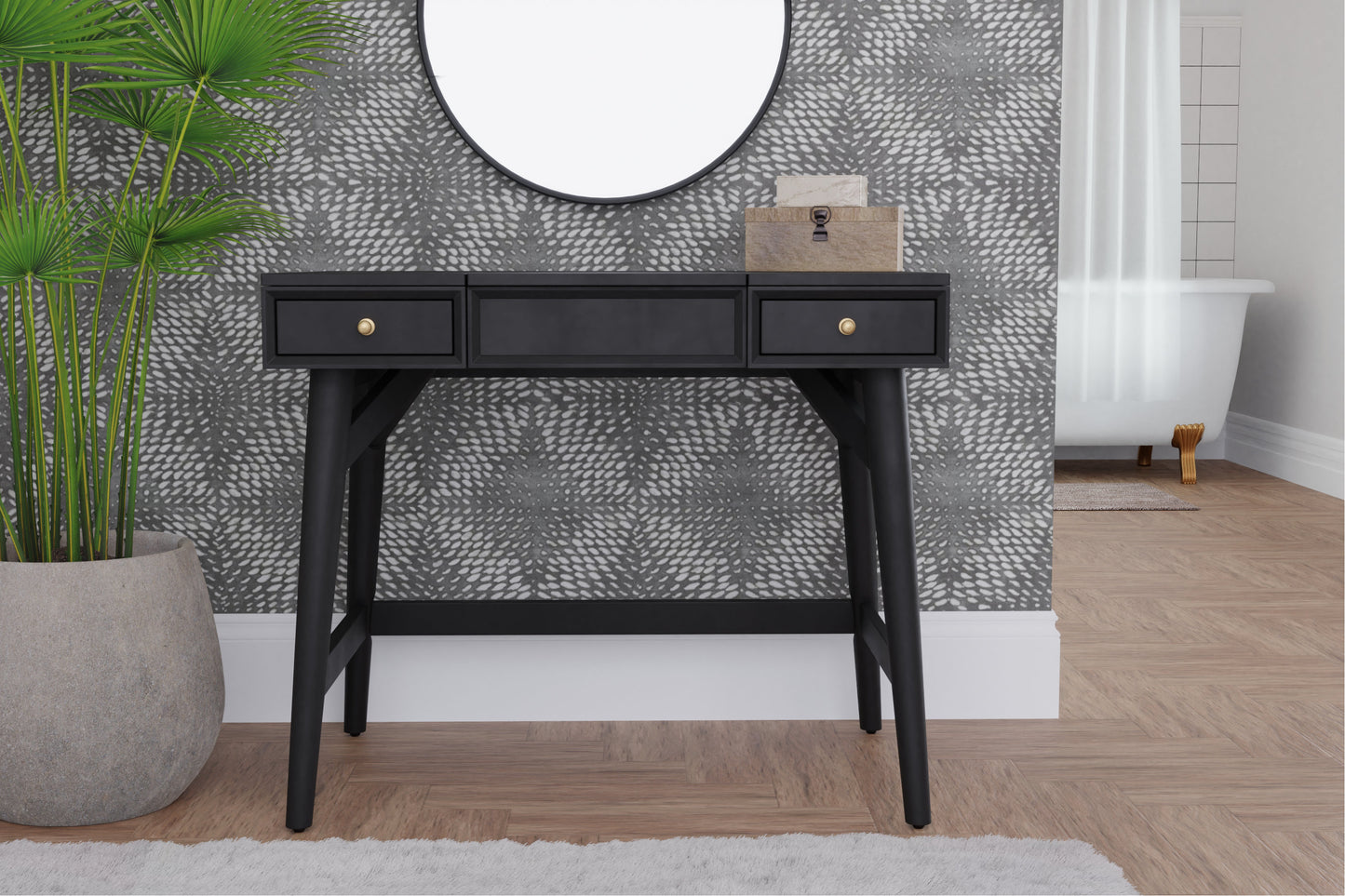 Flynn Bedroom Vanity, Black
