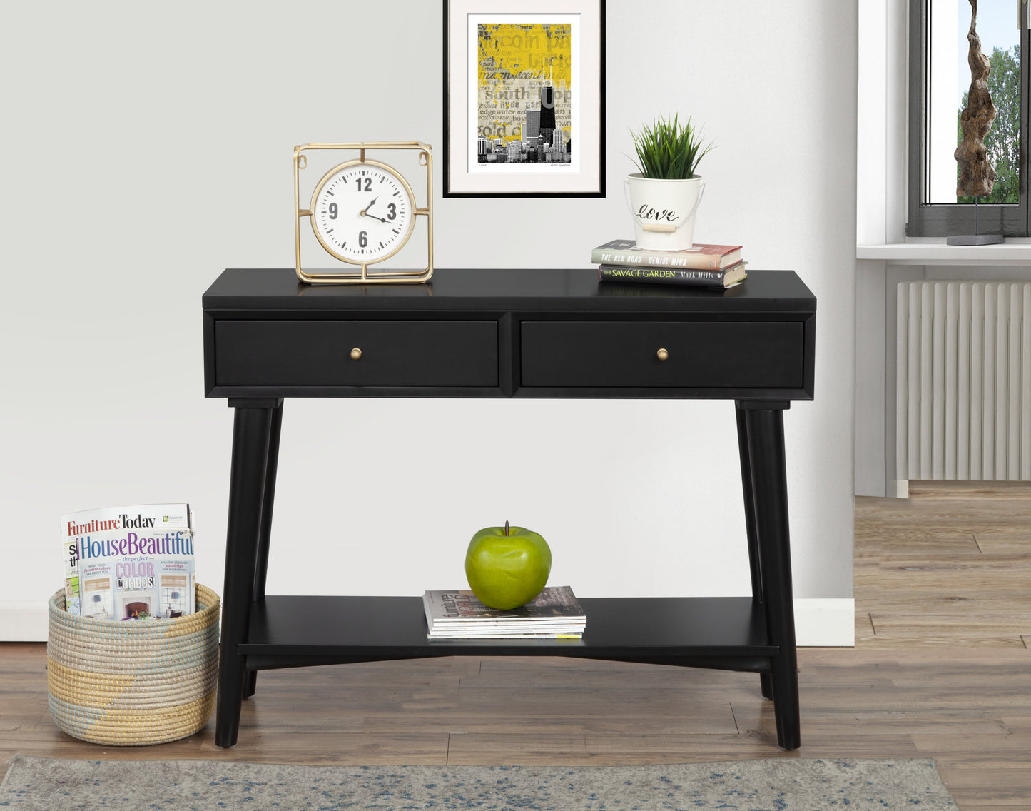 Flynn Console Table, Black