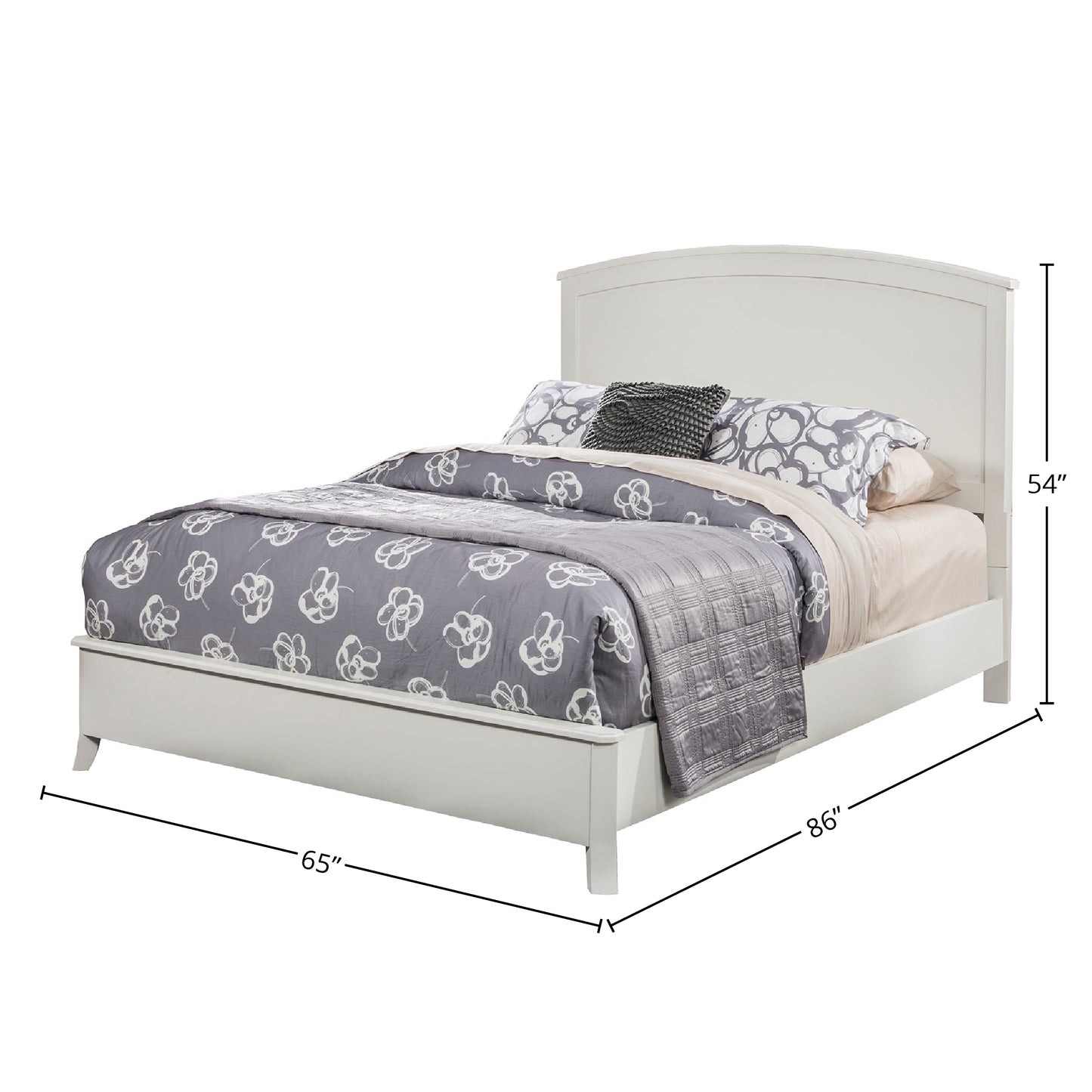 Baker Queen Panel Bed, White
