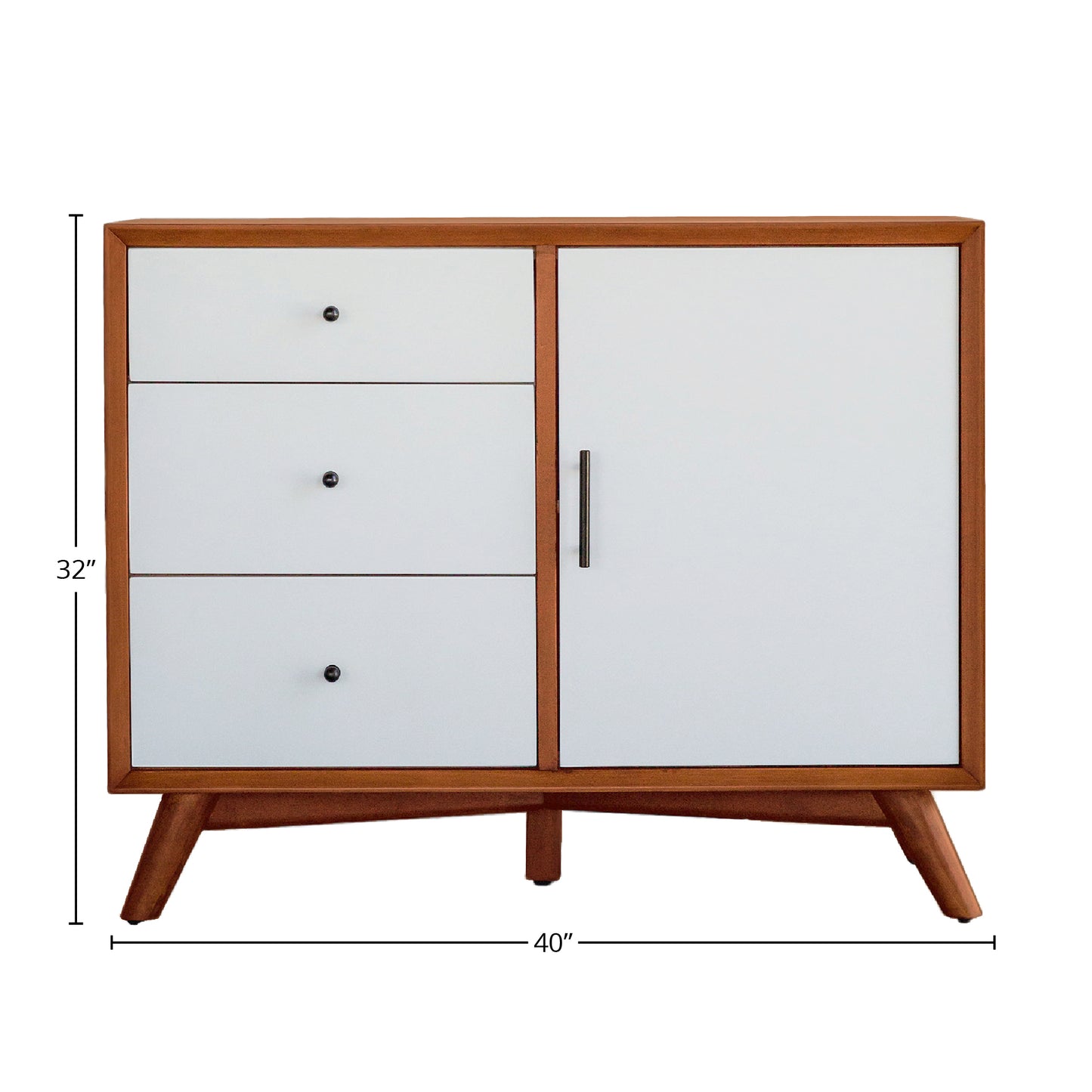 Flynn Accent Cabinet, Chestnut/White